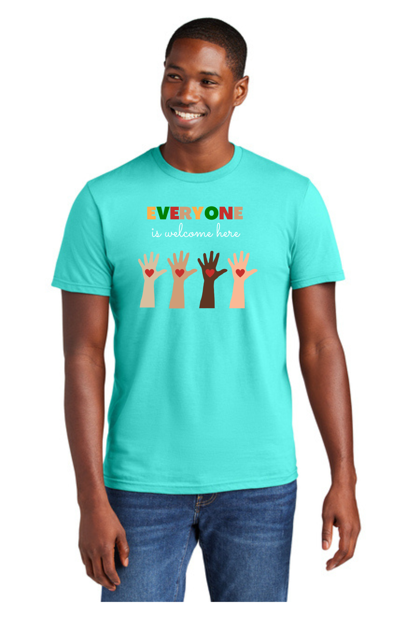 Adult Shirt "Aqua" - Everyone Is Welcome Here
