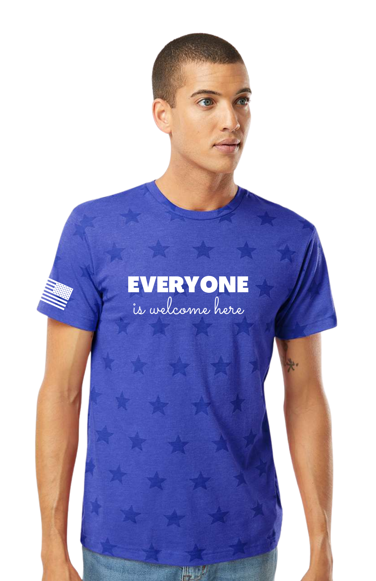 ADULT Fourth of July Shirt (BLUE VINTAGE STAR) - LIMITED EDITION