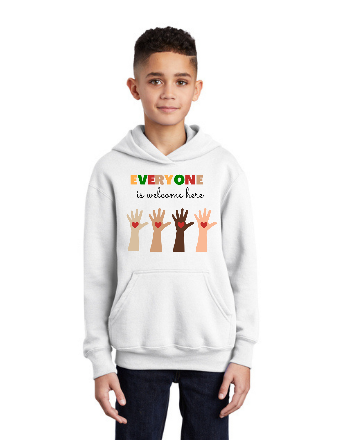 Youth Hoodie - The Everyone Is Welcome Here Hoodie.