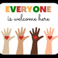 Sticker! Everyone Is Welcome Here Sticker 3.5"